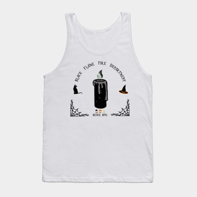 Black Flame Fire Department Tank Top by magicmirror